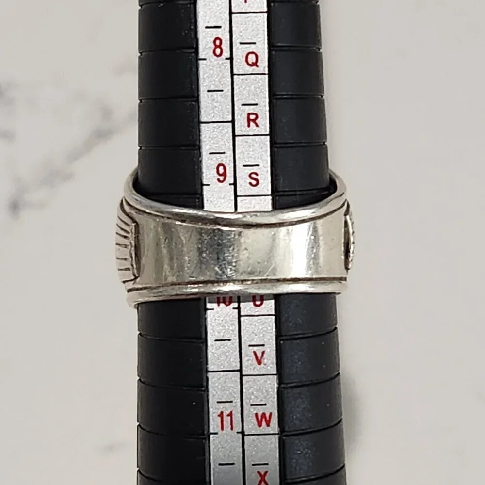 Men's Sterling Silver Turquoise Ring by Will Denetdale